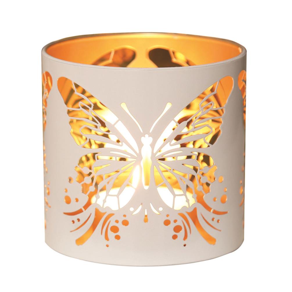 Aroma White & Gold Butterfly Jar Sleeve & Wax Melt Warmer Extra Image 2